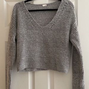 Garage cropped gray sweater